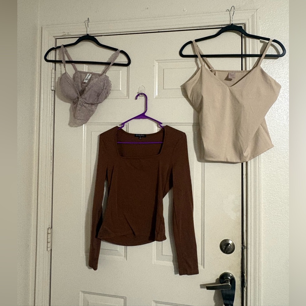 Juniors 3 item bundle: bra, cami, & top